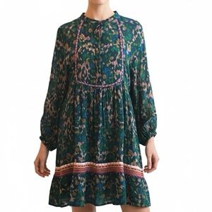 Blank London by Anthropologie Embroidered Long SleeveTunic Dress M